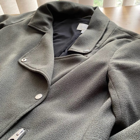 Aritzia Wilfred Mayet Blazer Jacket Moto Classy Minimalist Gray Women's XXXS - Picture 10 of 14